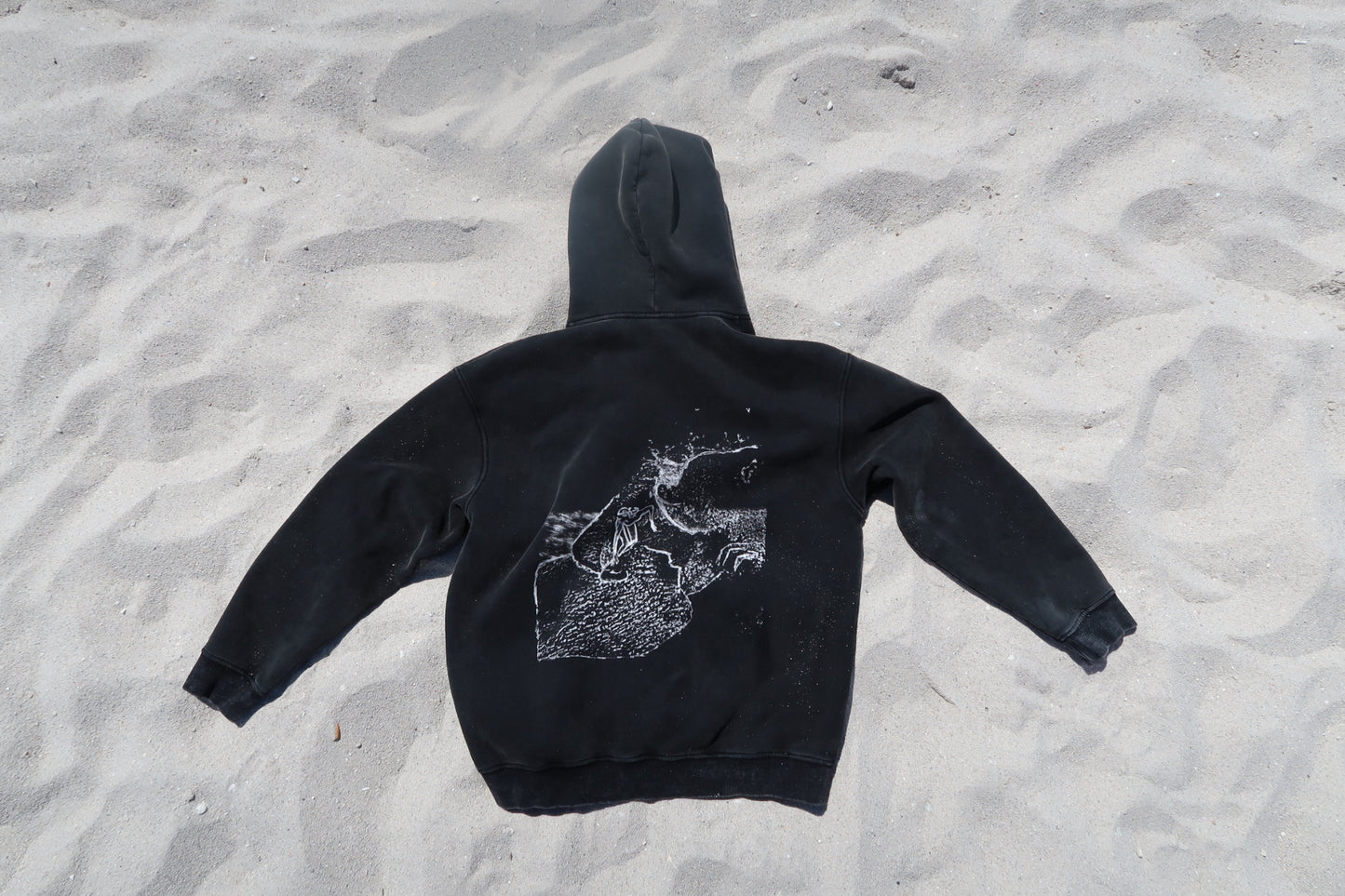 black “surf” hoodie