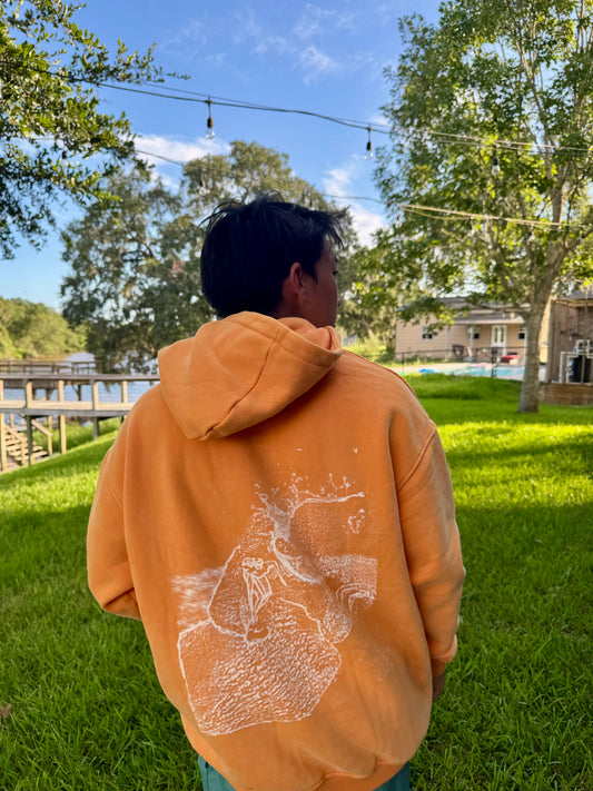 orange ‘surf’ hoodie
