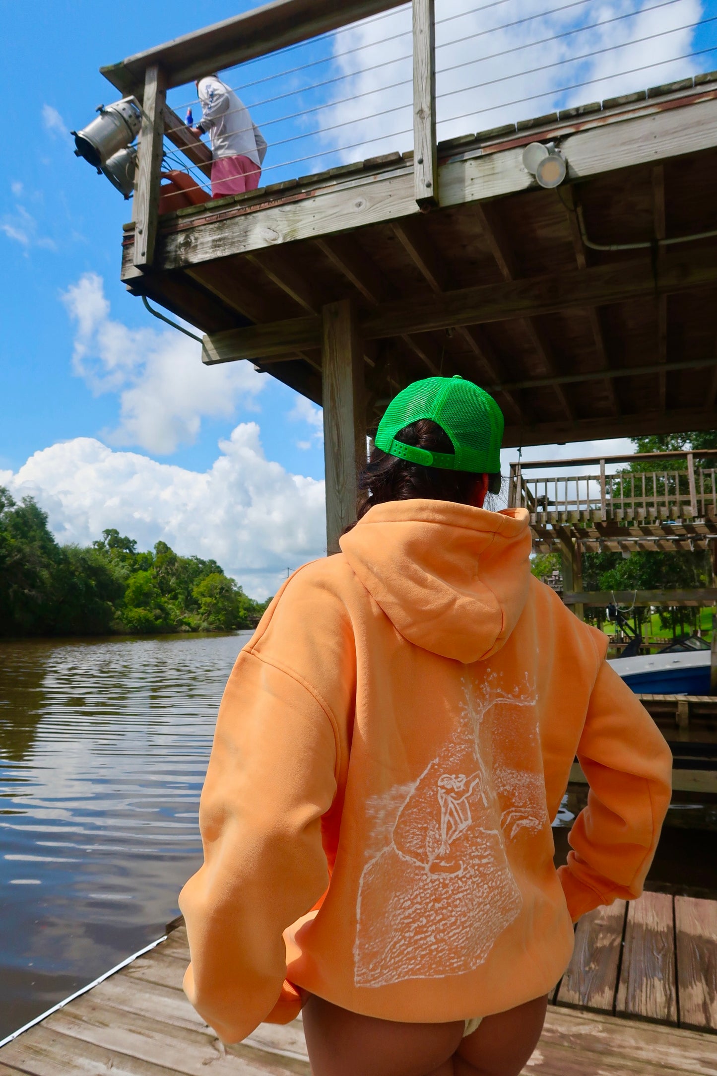 orange ‘surf’ hoodie