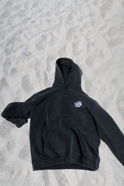 black “surf” hoodie